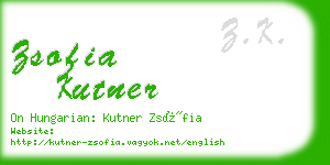 zsofia kutner business card